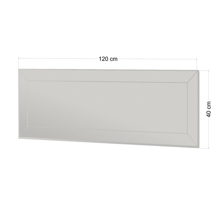 Hanah Home Espejo Vestidor Blanco 40x120 cm de MDF, Espejo de Tocador para Dormitorio o Salón con Fijación a Pared